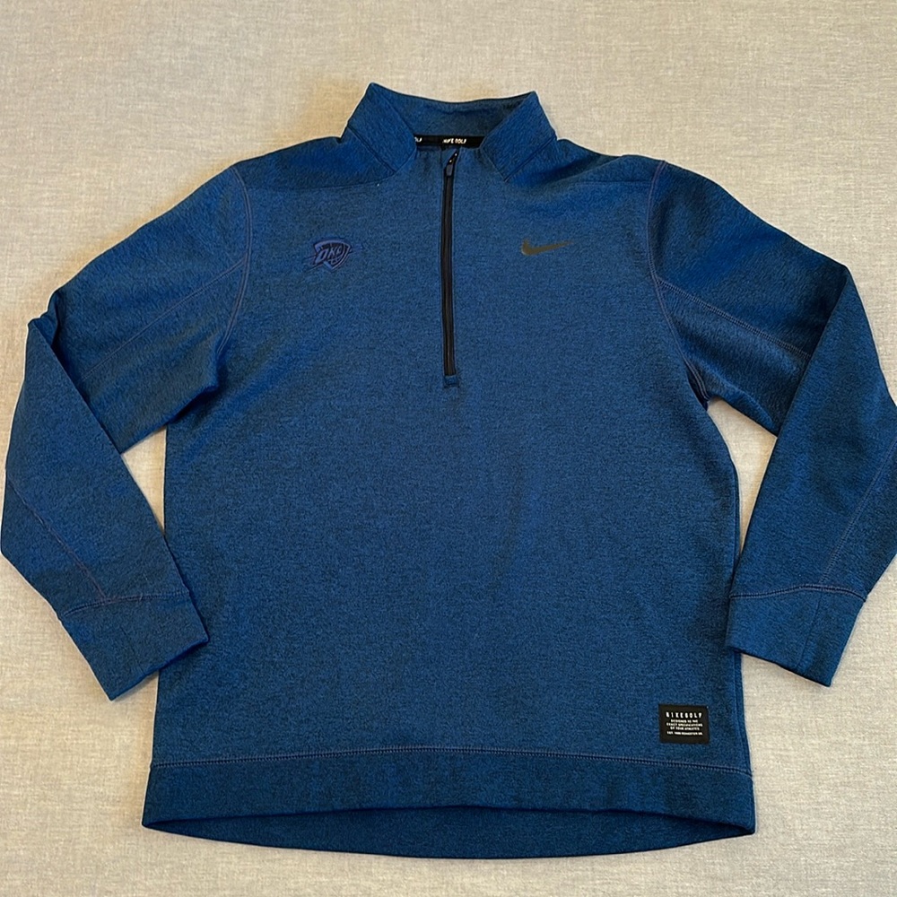 Nike Official OKC Thunder 1/2 Zip. Size M.